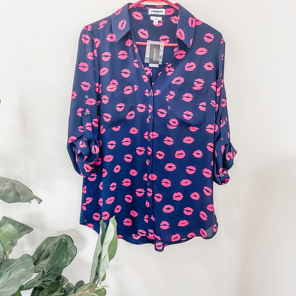 Express button down blouse